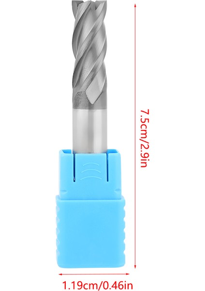 1 Adet 12MM x 75MM Düz Şaft 4 Kanallı Karbür Uçlu Freze Tungsten Çelik Freze Kesici Takım (Yurt Dışından) fiyatları