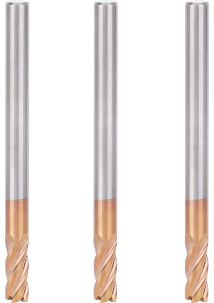 3 Adet 4 Fultes Uç Freze Tungsten Çelik Cnc Kesme Aleti Endüstriyel Malzemeler 4 x 50 x 4t (Yurt Dışından)