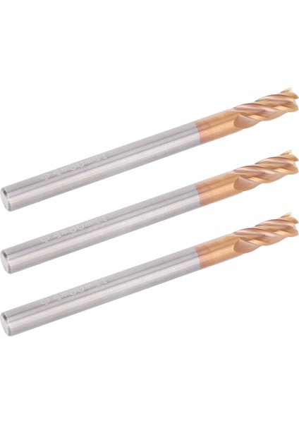 3 Adet 4 Fultes Uç Freze Tungsten Çelik Cnc Kesme Aleti Endüstriyel Malzemeler 4 x 50 x 4t (Yurt Dışından)