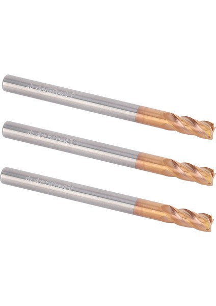 3 Adet 4 Fultes Uç Freze Tungsten Çelik Cnc Kesme Aleti Endüstriyel Malzemeler 4 x 50 x 4t (Yurt Dışından)