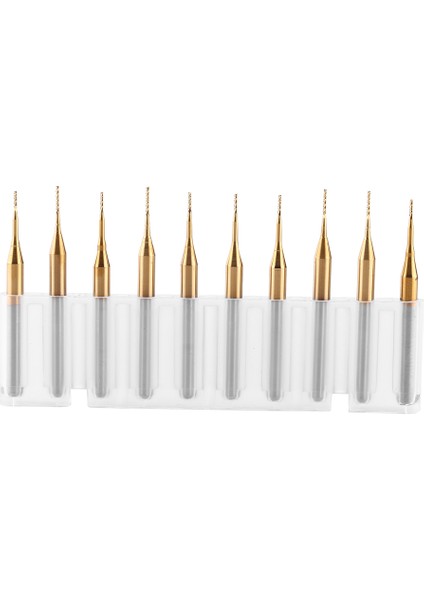 10 Adet Titanyum Kaplama Tungsten Karbür Uçlu Freze Gravür Uçları Freze Kesici 3.175MMX0.6MM (Yurt Dışından)
