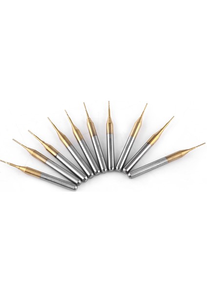 10 Adet Titanyum Kaplama Tungsten Karbür Uçlu Freze Gravür Uçları Freze Kesici 3.175MMX0.6MM (Yurt Dışından) fırsatları