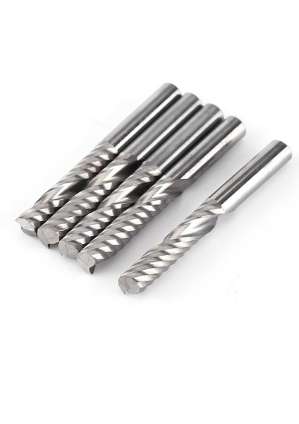 5 Adet Tungsten Karbür Uçlu Freze Tek Flüt Spiral Cnc Frezeleme Yönlendirici Uçları 6MMX32MM (Yurt Dışından)
