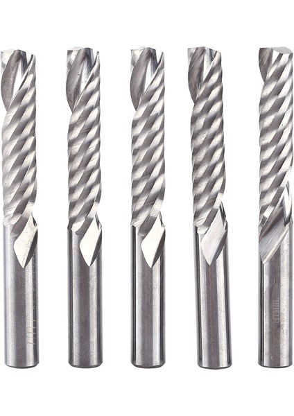 5 Adet Tungsten Karbür Uçlu Freze Tek Flüt Spiral Cnc Frezeleme Yönlendirici Uçları 6MMX32MM (Yurt Dışından)