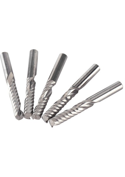 5 Adet Tungsten Karbür Uçlu Freze Tek Flüt Spiral Cnc Frezeleme Yönlendirici Uçları 6MMX32MM (Yurt Dışından)
