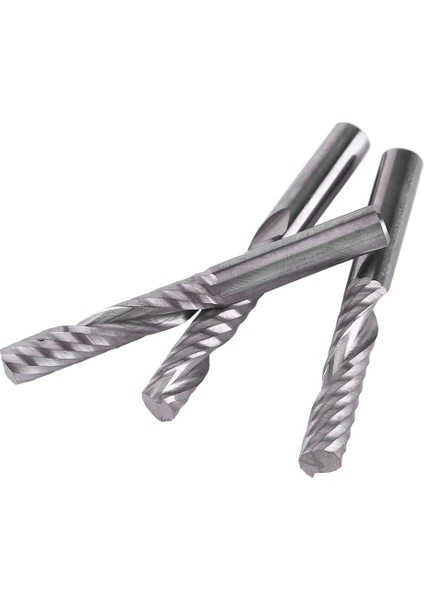 5 Adet Tungsten Karbür Uçlu Freze Tek Flüt Spiral Cnc Frezeleme Yönlendirici Uçları 6MMX32MM (Yurt Dışından)
