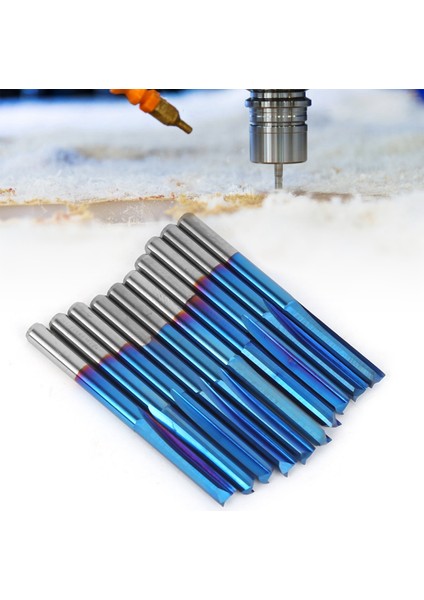ZDZCYS17DL 10 Adet Çimentolu Karbür 3.175MM Saplı 2 Kanallı Düz Freze Kesici Mavi (Yurt Dışından) modelleri