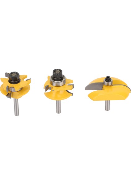 3 Adet Set 1/4in Shank Ahşap Işleme Çerçeve Kapı Rayı ve Stile Cove Yükseltilmiş Panel Yönlendirici Ucu (Yurt Dışından) modelleri