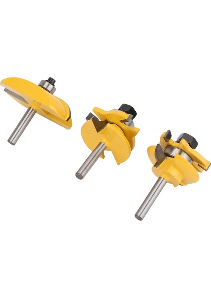 3 Adet Set 1/4in Shank Ahşap Işleme Çerçeve Kapı Rayı ve Stile Cove Yükseltilmiş Panel Yönlendirici Ucu (Yurt Dışından) fırsatları