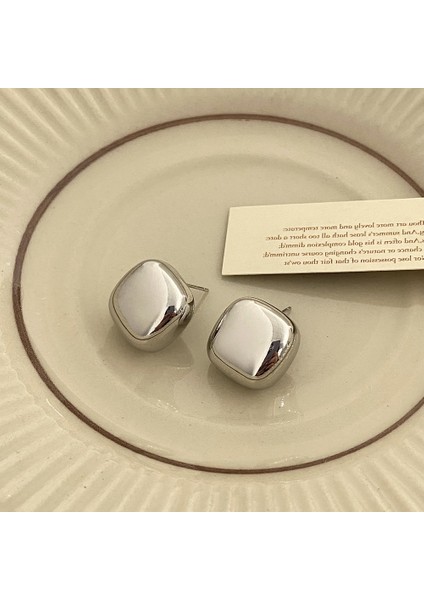 Niş Tasarım Metal Saplama Küpeler Moda Vintage Basit Moda Küpeler (Yurt Dışından)