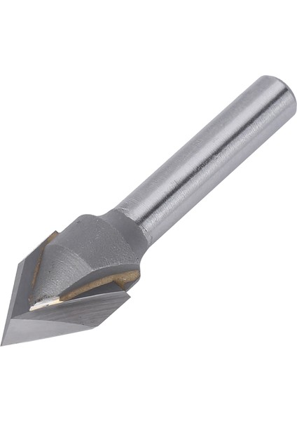 Yönlendirici Ucu 60 Derece V Tipi 45# Karbon Çelik 6mm Şaft Alaşımlı Başlı Ağaç Işleme Aleti (60 Derece V Tipi 6x1/2) (Yurt Dışından)