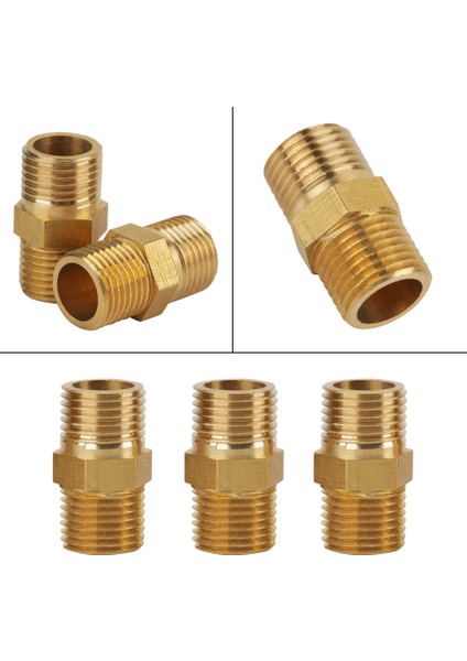 20 Adet 1/8 Bsp - 1/8 Bsp Dış Dişli Pirinç Boru Altıgen Nipel Bağlantı Parçası Hızlı Adaptörü (Yurt Dışından) fiyatları