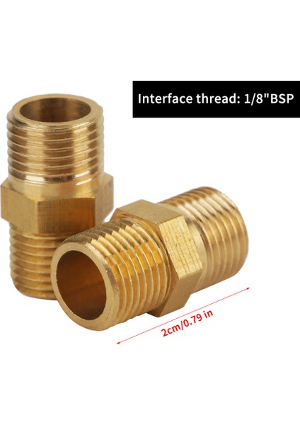 20 Adet 1/8 Bsp - 1/8 Bsp Dış Dişli Pirinç Boru Altıgen Nipel Bağlantı Parçası Hızlı Adaptörü (Yurt Dışından) modelleri