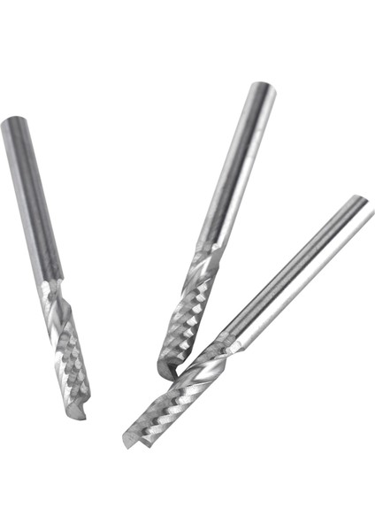 5 Adet 3.175MM(1/8") Şaftlı Tek Flüt Uçlu Freze Kesici Tungsten Karbür Takım Cnc Ucu (Yurt Dışından)