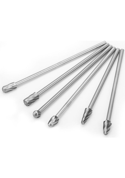 6 Adet 6mm 1/4" Şaftlı Alüminyum Döner Freze Ekstra Uzun 150MM Freze Kesici (Yurt Dışından) indirimleri