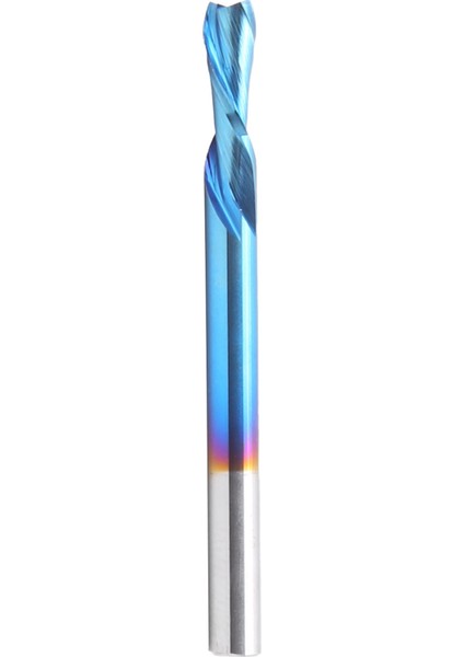 2 Flüt Freze Kesici Mavi Kaplamalı Sol El Tungsten Çelik Donanım 3.175X3.175X8X40 (Yurt Dışından)