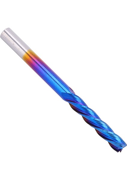 4 Flüt Uçlu Freze Tungsten Çelik Nanoblue Kaplama Cnc Düz Saplı Freze Kesici (3.175 x 3.175 x 17) (Yurt Dışından)