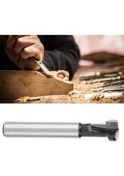 Ağaç Işleme Freze Kesici 1/4 Şaft Sert Alaşım 6 x 5/6 Anahtar Deliği Bıçak Kesici Ucu (Yurt Dışından) modelleri