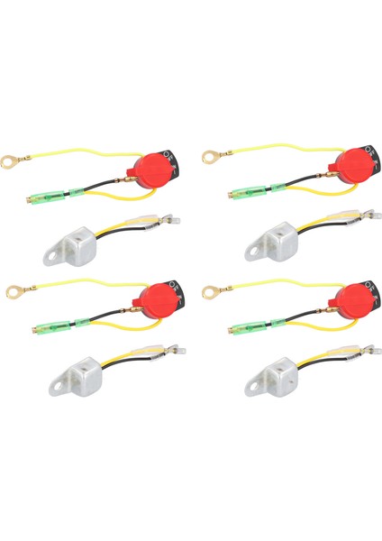 8 Adet Düşük Yağ Uyarı Sensörü Geniş Uyumluluk Abs Plastik Kararlı Güvenli Dayanıklı Motor Durdurma Anahtarı GX120 GX160 5.5hp Için (Yurt Dışından)