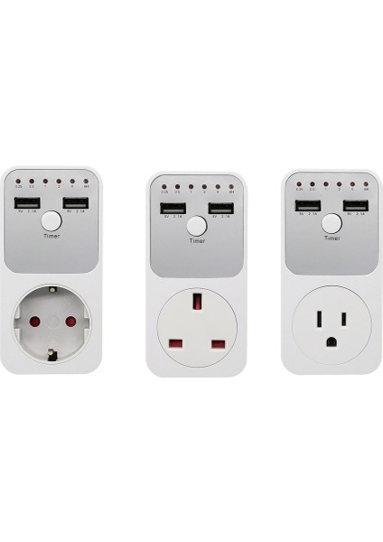 Çok Işlevli Voltaj Koruyucu Akıllı Geri Sayım Zamanlayıcı Soketi 2 USB Portlu Ev Elektrikli Ev Aletleri Için Zaman Kontrol Anahtarı (Yurt Dışından) indirimleri