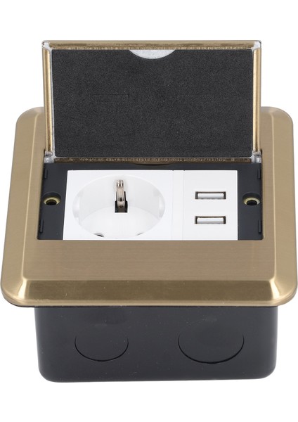 Masa Bağlantı Kutusu Konferans Odası Tezgah Masaüstü Priz Çıkış Şeridi Standart 2 Delik 2 USB Portlu AC250V (Yurt Dışından) fiyatları
