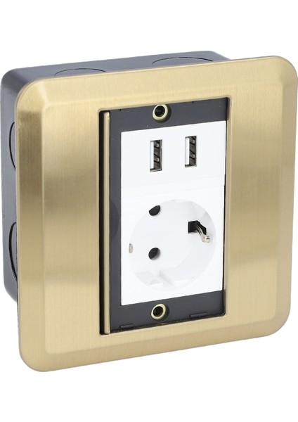 Masa Bağlantı Kutusu Konferans Odası Tezgah Masaüstü Priz Çıkış Şeridi Standart 2 Delik 2 USB Portlu AC250V (Yurt Dışından) modelleri