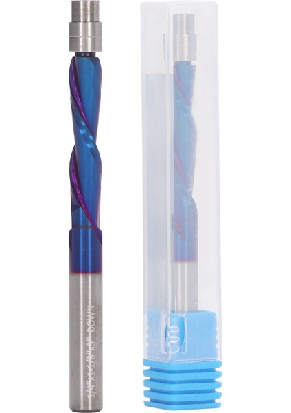 Flush Trim Bit Up Cutter Cnc Spiral Frezeleme Yönlendirici 1/4 Şaftlı Rulmanlı Masif Karbür (Yurt Dışından)
