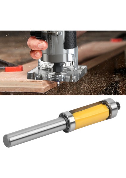 8mm Shank Desenli Düz Kesim Freze Ucu Çift Rulmanlı Ağaç Işleme Frezeleme Kesici Aleti (Yurt Dışından) indirimleri