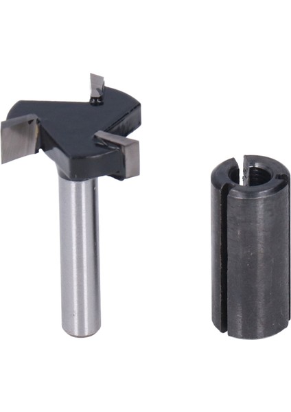 Freze Ucu 1/4in Yuvarlak Şaft 3 Diş T Yuvası Cnc Spoilboard Yüzey Kaplama Alet Seti Takımı (Yurt Dışından)
