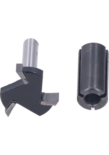 Freze Ucu 1/4in Yuvarlak Şaft 3 Diş T Yuvası Cnc Spoilboard Yüzey Kaplama Alet Seti Takımı (Yurt Dışından)