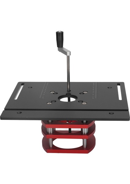 Freze Kaldırma Manuel Kaldırma Freze Kaldırma Sistemi Kiti Freze Masa Testeresi Eklenti Taban Plakası Siyah (Yurt Dışından)