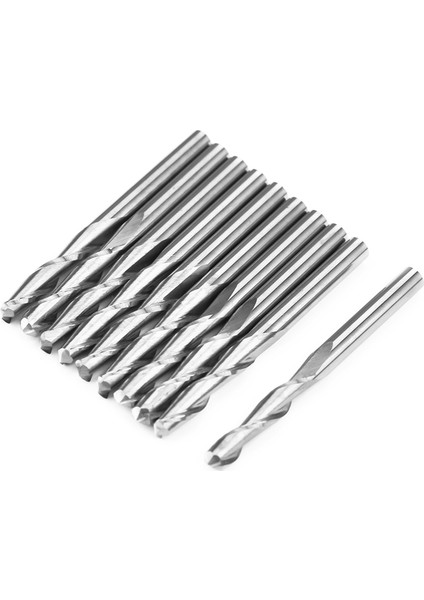 10 Adet 3.175 X17MM Çift Flüt Karbür Küresel Burunlu Freze Cnc Uçları (Yurt Dışından)