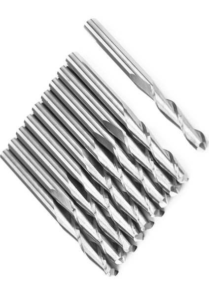 10 Adet 3.175 X17MM Çift Flüt Karbür Küresel Burunlu Freze Cnc Uçları (Yurt Dışından)