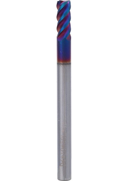 4-Flüt Düz Kafa Freze Kesici Tungsten Çelik Nano Kaplama HRC65°(4X10X4DX50L) (Yurt Dışından)