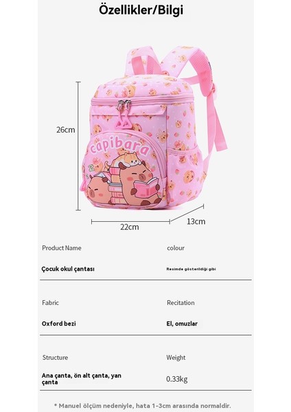 Sevimli Karikatür Çanta Rahat ve Çok Yönlü Açık Anaokulu Çift Omuz Sırtı (Yurt Dışından) indirimleri