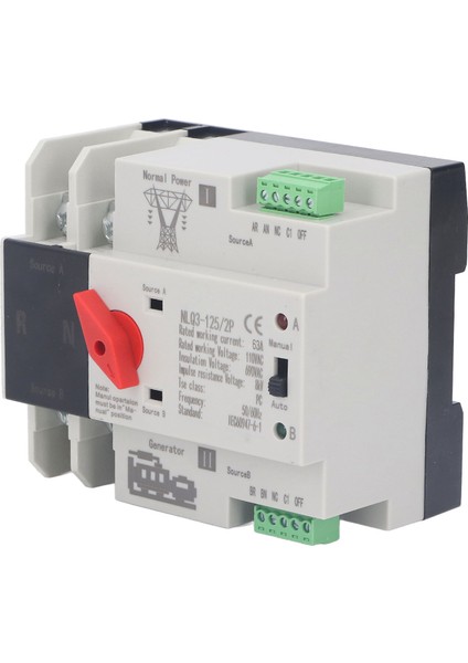 2p Çift Güç Otomatik Transfer Anahtarı Jeneratör Transfer Değişim Anahtarı AC110V 50Hz 60Hz 63A (Yurt Dışından) fiyatları