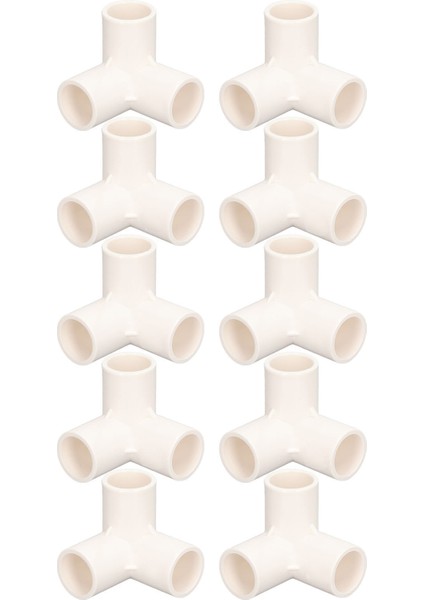 10 Adet 3 Yollu Boru Bağlantı Parçaları Pvc Plastik T Bağlantı Dirsek Köşe Bağlantısı 25MM Iç Çap Beyaz (Yurt Dışından) fiyatları