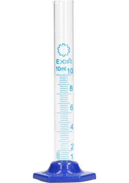 10 Adet 10 ml Ölçüm Silindiri Cam Dereceli Silindir Seti Laboratuvar Deney Gereçleri (Yurt Dışından)