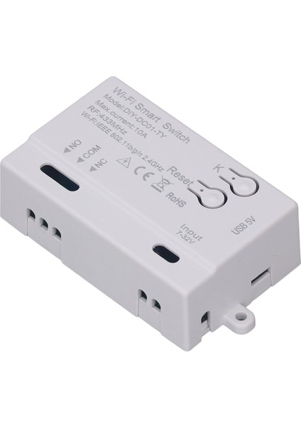 Wifi Röle Anahtarı 1ch Ses Kontrolü App Uzaktan Kumanda Kablosuz Anahtar Modülü Lamba Fan Soketi 7‑32V USB 5V (Yurt Dışından)