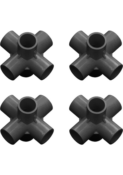 10 Adet Pvc Plastik Boru Bağlantısı 6 Yollu Boru Köşe Dirsek Bağlantı Parçaları 25MM Iç Çap Siyah (Yurt Dışından) fırsatları