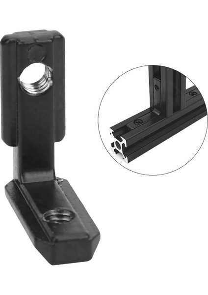 10 Adet T Yuvası L Şekli Karbon Çelik Iç Köşe Bağlantı Parçası Bağlantı Braketi Siyah (2020) (Yurt Dışından) fiyatları