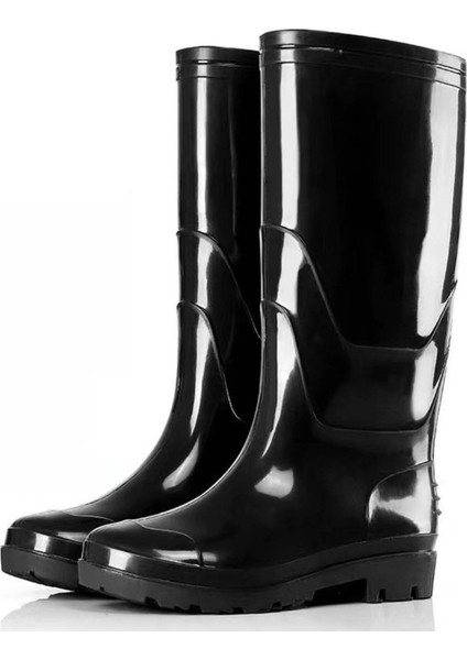 Erkek Yağmur Botları Su Geçirmez Kaymaz Aşınmaya Dayanıklı Ergonomik Iş Koruma Ekipmanları Yüksek Botlar 43(27.5X37.5X10.3) (Yurt Dışından)