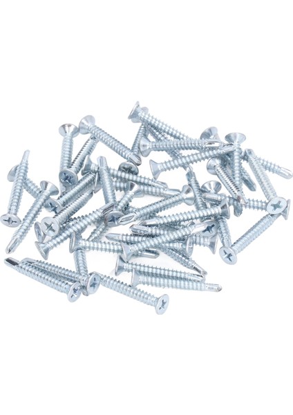 50 Adet Çapraz Başlı Matkap Vidaları Galvanizli Karbon Çelik Kendiliğinden Delinmiş Vidalar 4.2X32MM Düz Başlı (Yurt Dışından) fiyatları