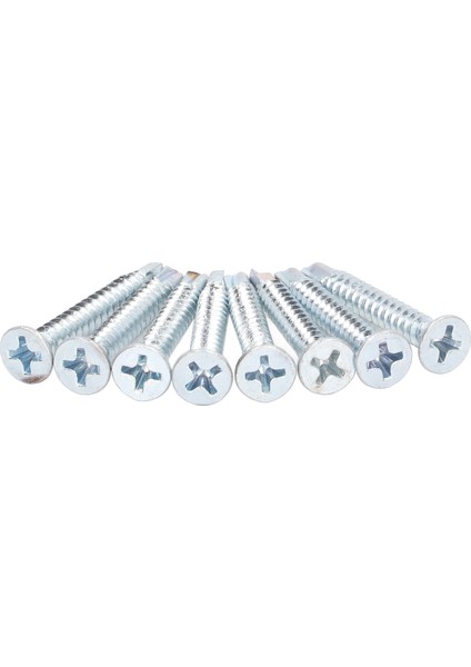 50 Adet Çapraz Başlı Matkap Vidaları Galvanizli Karbon Çelik Kendiliğinden Delinmiş Vidalar 4.2X32MM Düz Başlı (Yurt Dışından) fırsatları