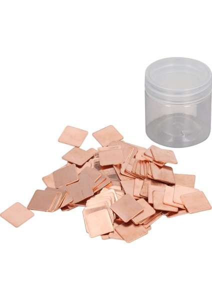 100 Adet Saf Bakır Isı Emici Çapaksız Kırmızı Bakır Plaka Soğutucu Isı Emici Termal Ped Shim Telefon Pc Için 15X15X1MM/0.59X0.59X0.04IN (Yurt Dışından)