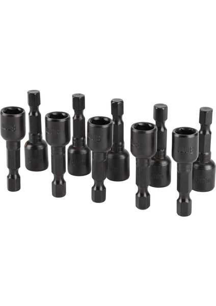 10 Adet Altıgen Soket Siyah Güçlü Manyetik Elektrikli Tornavida Ucu Aksesuarları 45 x 8mm (Yurt Dışından)