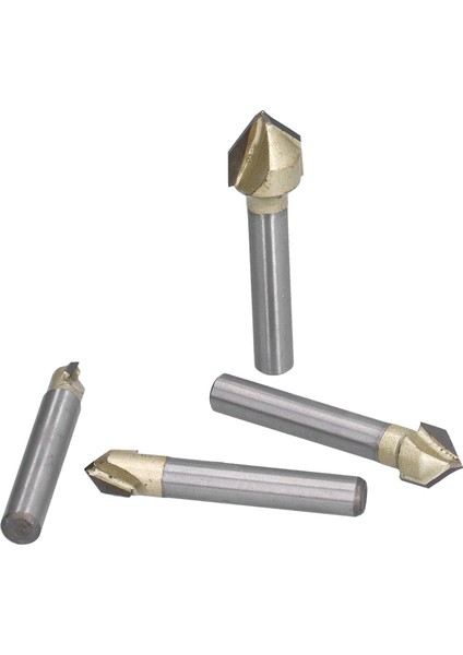 4 Adet V Yiv Freze Ucu Endüstriyel Set 90 Derece 1/4 5/16 3/8 1/2in Kesme Çapı 1/4in Sap (Yurt Dışından) fırsatları