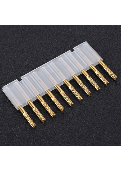10 Adet 3.175MM Karbür Uçlu Freze 1/8" Saplı Titanyum Kaplamalı Cnc Pcb Gravür Ucu (Yurt Dışından) fiyatları
