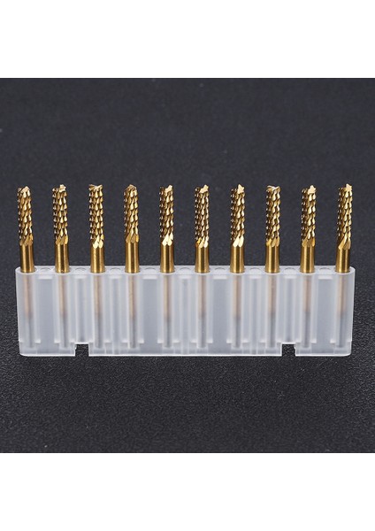 10 Adet 3.175MM Karbür Uçlu Freze 1/8" Saplı Titanyum Kaplamalı Cnc Pcb Gravür Ucu (Yurt Dışından) modelleri