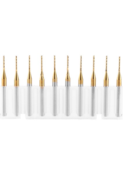 10 Adet Titanyum Kaplama Tungsten Karbür Uçlu Freze Gravür Uçları Freze Kesici 3.175MMX1MM (Yurt Dışından)